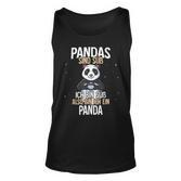 Lustiges Panda Unisex TankTop: Pandas sind süß - Ich bin ein Panda - Schwarz