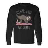 Faultier-Yoga Langarmshirts, Witziges Wortspiel-Design Effe You See Kay Why Oh You