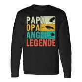 Papa Opa Angel Legende Langarmshirts, Perfekt für Angler zum Vatertag