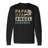 Papa Opa Angel Legende Langarmshirts, Perfekt für Vatertagsangler