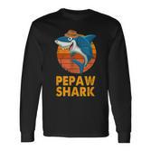 Pepaw Shark Vintage Papa Opa Vatertag Geschenke Langarmshirts