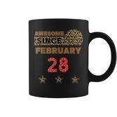 Awesome Since 28. Februar Tassen mit Leopardenmuster, Vintage Geburtstags-Tassen