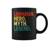 Bibliothekar Held Mythos Legende Retro-Bibliothekar Tassen