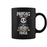Lustiges Panda Tassen: Pandas sind süß - Ich bin ein Panda - Schwarz