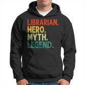 Bibliothekar Held Mythos Legende Retro-Bibliothekar Hoodie