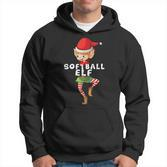 Softball Elf Kostüm Weihnachten Urlaub Passend Lustig Hoodie