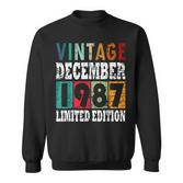 1987 Born In December Retro-Geschenkidee Sweatshirt