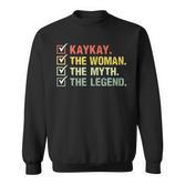 Damen Kaykay Sweatshirt: Die Frau, Der Mythos, Die Legende, Retro Vintage