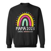 Damen Mama 2023 Loading Regenbogen Herz Werdende Mutter Mutti Sweatshirt