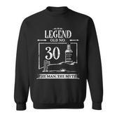 Herren 30 Geburtstag Mann Geschenk The Man The Myth Whiskey Sweatshirt