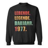 Herren Lebende Legende Baujahr 1977 Geschenk Geburtstag Sweatshirt