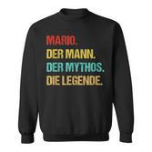 Herren Mario Der Mann Der Mythos Die Legende Sweatshirt