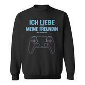 Herren Zocken Ich Liebe Meine Frau Gaming Ps5 Konsole Gamer Sweatshirt