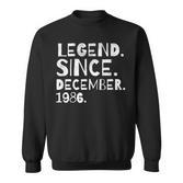 Legende Seit Dezember 1986 Sweatshirt für Geburtstagsfeier