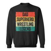 Lustiges Wrestler Papa Sweatshirt, Vatertag Superhelden Wrestling Legende