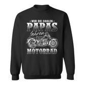 Nur Die Coolen Papas Fahren Motorrad Biker Sweatshirt für Herren