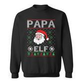 Papa Elf Outfit Weihnachten Familie Elf Weihnachten Sweatshirt