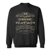 Vintage 1974 Outfit Sweatshirt, 49 Jahre Geburtstagsdesign