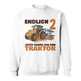 Kinder Traktor Sweatshirt Endlich 2 Jahre: Jetzt Fahre Ich für Jungen