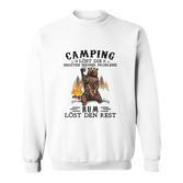 Lustiges Camping Sweatshirt Camping löst Probleme, Rum den Rest - Herren Outdoor Tee
