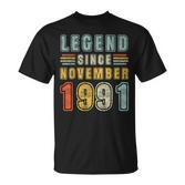 31 Jahre Alte Legende Seit 31 November 1991 T-Shirt