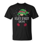 Beach Rugby Gnome Passender Weihnachtspyjama T-Shirt