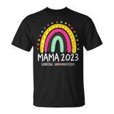 Damen Mama 2023 Loading Regenbogen Herz Werdende Mutter Mutti T-Shirt