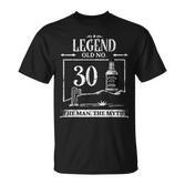 Herren 30 Geburtstag Mann Geschenk The Man The Myth Whiskey T-Shirt