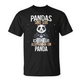 Lustiges Panda T-Shirt: Pandas sind süß - Ich bin ein Panda - Schwarz