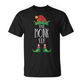 Mönch Elf Familie Passender Pyjama Weihnachten Gamer Elf T-Shirt