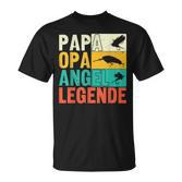 Papa Opa Angel Legende T-Shirt, Perfekt für Angler zum Vatertag