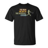 Vintage Man Myth Baseball Legend Sport Lover Retro Spieler T-Shirt