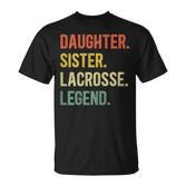 Vintage Tochter & Schwester Lacrosse Legende, Retro Lacrosse Girl T-Shirt