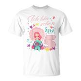 Kinder 5. Geburtstag Meerjungfrau T-Shirt, Mitgebsel für 5-jährige Mädchen