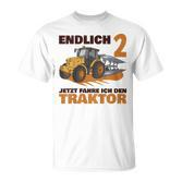 Kinder Traktor T-Shirt Endlich 2 Jahre: Jetzt Fahre Ich für Jungen
