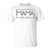 Mama Est 2023 Werdende Mutter Schwangere Geschenk Neue Mama T-Shirt