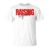 Raising Legends Slogan T-Shirt, Weiß mit Rotem Text