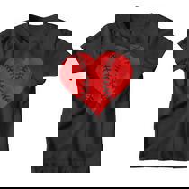 Baseball Heart Vintage Valentine's Day Shirt For Kids Boys