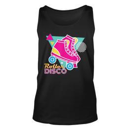 70Er 80Er Roller Disco Kostüm Outfit Party Herren Frauen Tank Top - Seseable