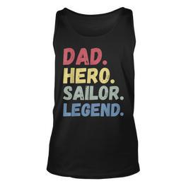 Bootfahren Matrosenboot Papa Hero Sailer Legend Retro Segeln Tank Top - Seseable