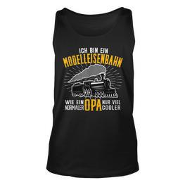 Herren Modelleisenbahn Opa Eisenbahner Modellbauer Rentner Tank Top - Seseable