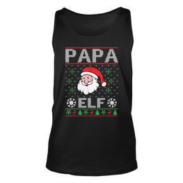 Papa Elf Outfit Weihnachten Familie Elf Weihnachten Tank Top - Seseable