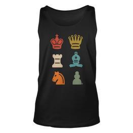 Schach Schachmatt Schachbrett Brettspiel Strategie Taktik Tank Top - Seseable