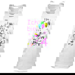 Einhorn Unisex TankTop für Mädchen 4 Jahre, Zauberhaftes Einhorn-Motiv - Seseable