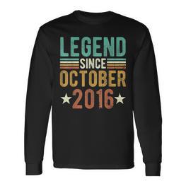 06 Years Old Legend Since Oktober 2016 Trikot 6 Jahr Langarmshirts - Seseable