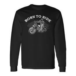 Born To Ride Motorradfahrer Motorrad Geschenk Biker Motorrad Langarmshirts - Seseable