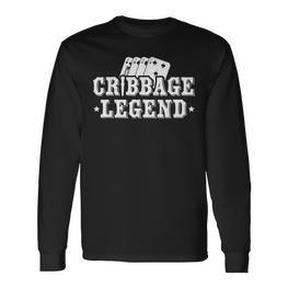 Cribbage Legend Kartenspiel Spieler Langarmshirts - Seseable