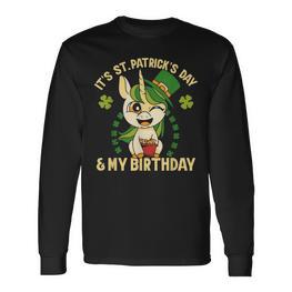 Es Ist St Patricks Day Mein Geburtstag St Patricks Day Langarmshirts - Seseable