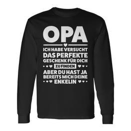 Herren Opa Du Hast Ja Schon Mich Dein Enkel Opa Enkel Langarmshirts - Seseable