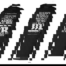 Herren Unterschätze Niemals Einen Alten Mann Aufgewachsen Ddr Langarmshirts - Seseable
